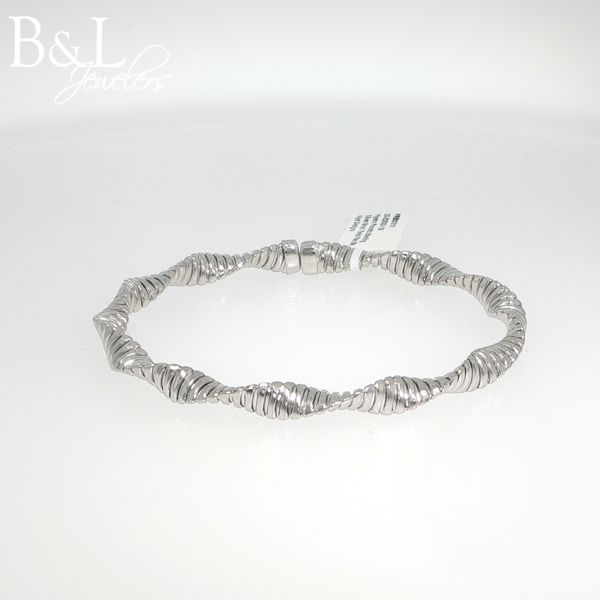 Placatto by Piyaro Sterling Silver Small Twist Flex Bangle B & L Jewelers Danville, KY