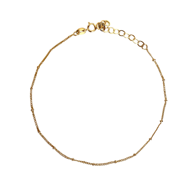 18k Gold Filled Satellite Chain Anklet 11 Inch Image 2 B & L Jewelers Danville, KY