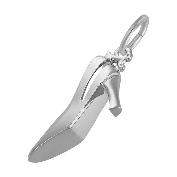 Sterling Silver Sling Back Heel Charm Image 2 B & L Jewelers Danville, KY