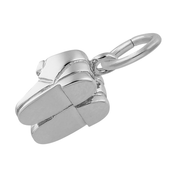 Sterling Silver Baby Shoes Charm Image 2 B & L Jewelers Danville, KY