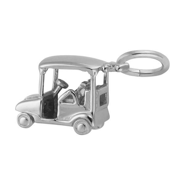 Sterling Silver Golf Cart Charm Image 2 B & L Jewelers Danville, KY