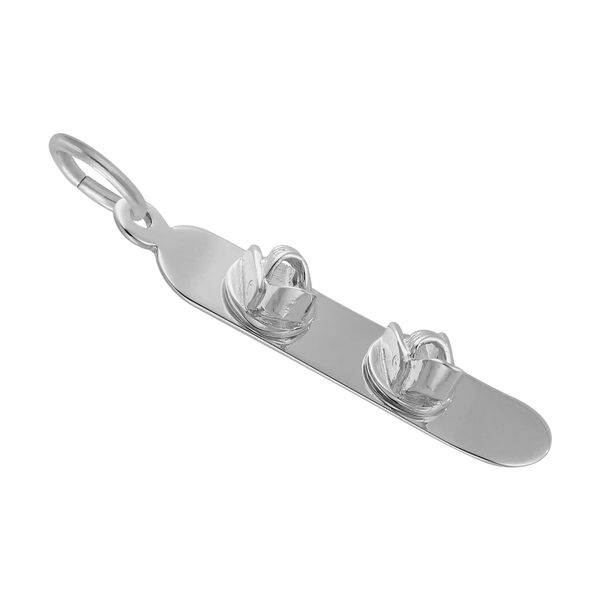 Sterling Silver Snowboard Charm Image 3 B & L Jewelers Danville, KY
