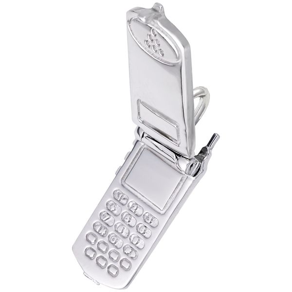 Sterling Silver Flip Phone Charm Image 2 B & L Jewelers Danville, KY