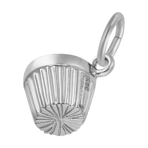 Sterling Silver Cupcake Pink Charm Image 2 B & L Jewelers Danville, KY