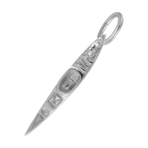 Sterling Silver Kayak Charm Image 2 B & L Jewelers Danville, KY