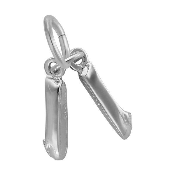 Sterling Silver Ballet Shoes Charm Image 2 B & L Jewelers Danville, KY