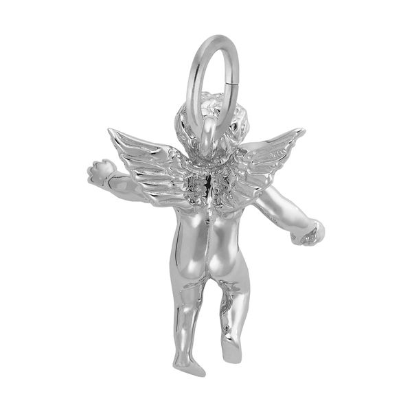 Sterling Silver Cherub Angel Charm Image 2 B & L Jewelers Danville, KY