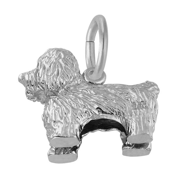 Sterling Silver Bichon Frise Dog Charm Image 2 B & L Jewelers Danville, KY