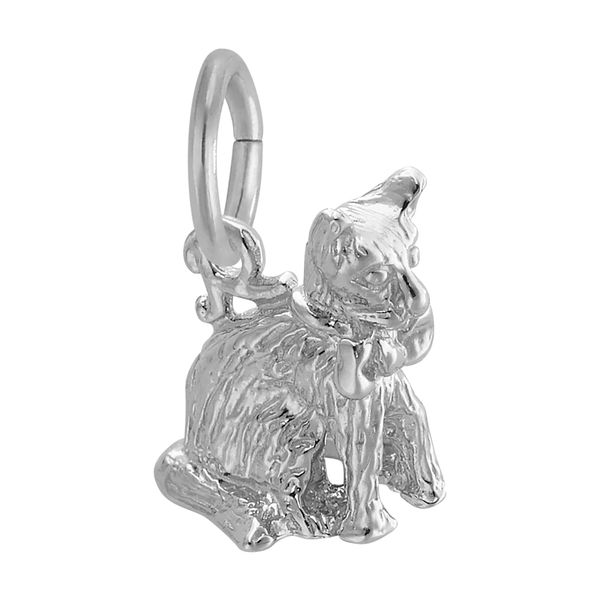 Sterling Silver Sitting Cat Charm Image 2 B & L Jewelers Danville, KY