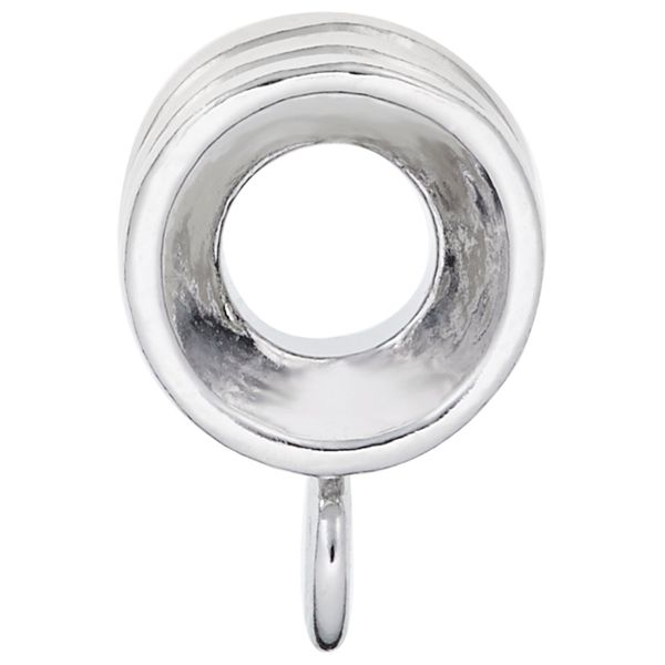 Sterling Silver Ribbed Charmdrop Image 2 B & L Jewelers Danville, KY