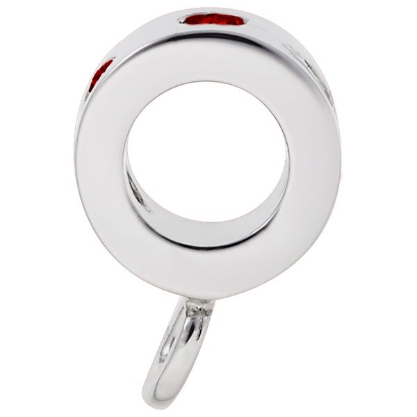 Sterling Silver Charmdrop with Red Stones Image 2 B & L Jewelers Danville, KY