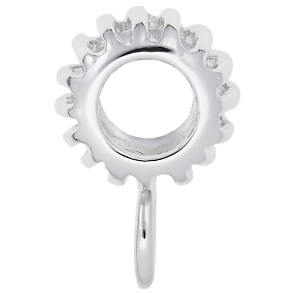 Sterling Silver Treaded Charmdrop Image 2 B & L Jewelers Danville, KY