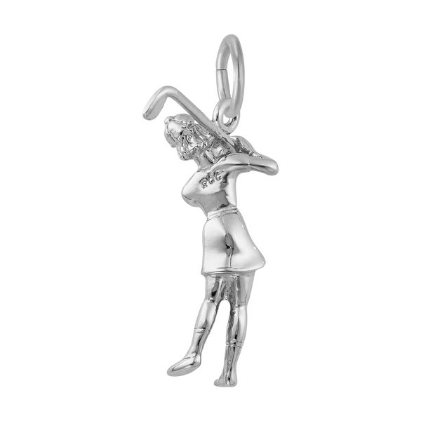 Sterling Silver Female Golfer Charm Image 2 B & L Jewelers Danville, KY