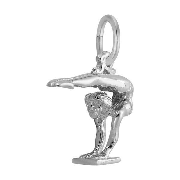 Sterling Silver Gymnast Charm Image 2 B & L Jewelers Danville, KY