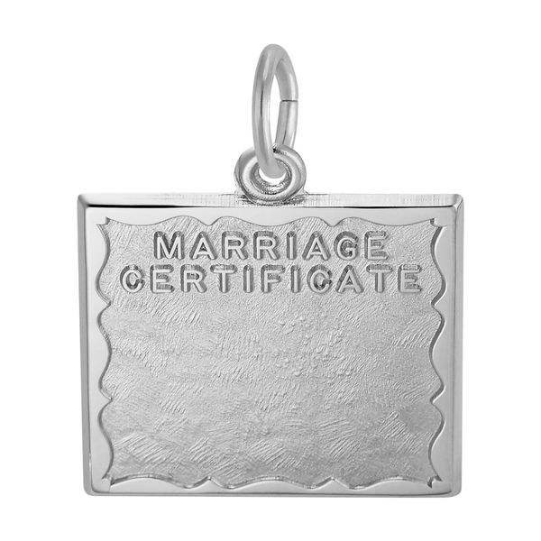 Sterling Silver Marriage Certificate Charm B & L Jewelers Danville, KY