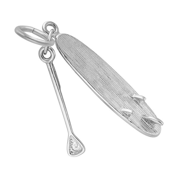Sterling Silver Paddle Board Charm Image 2 B & L Jewelers Danville, KY