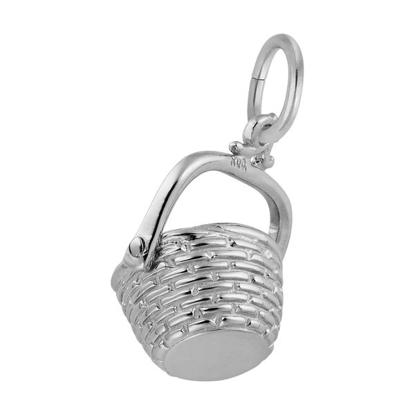 Sterling Silver Nantucket Basket Charm Image 2 B & L Jewelers Danville, KY