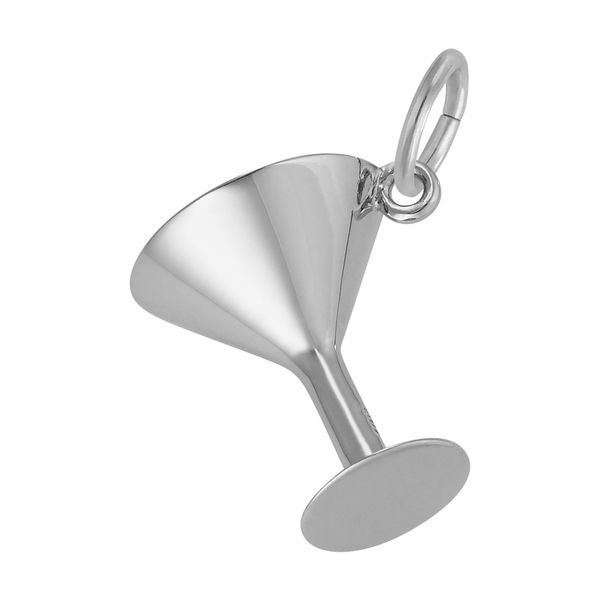 Sterling Silver Martini Glass Charm Image 2 B & L Jewelers Danville, KY