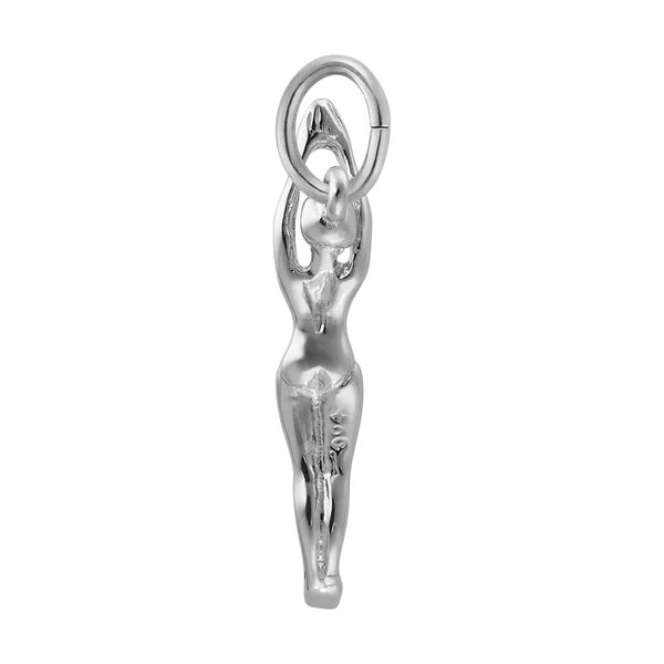 Sterling Silver Diving Female Swimmer Charm Image 2 B & L Jewelers Danville, KY