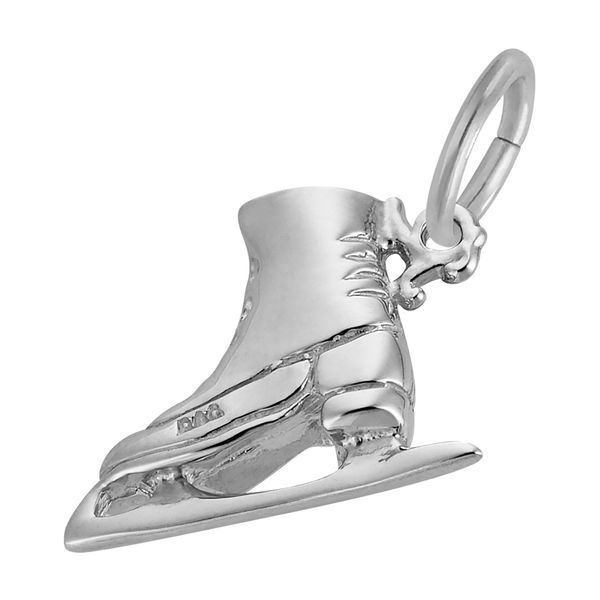 Sterling Silver Figure Skate Charm Image 2 B & L Jewelers Danville, KY