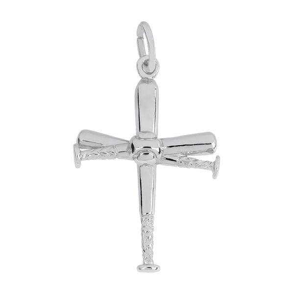 Sterling Silver Baseball Bat Cross Charm B & L Jewelers Danville, KY