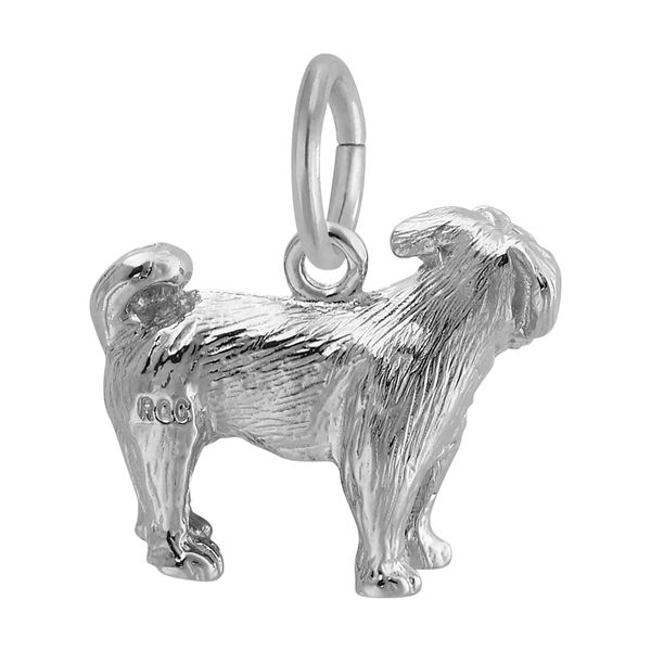 Sterling Silver Pug Dog Charm Image 2 B & L Jewelers Danville, KY