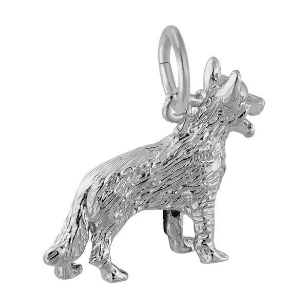Sterling Silver German Shepherd Dog Charm Image 2 B & L Jewelers Danville, KY