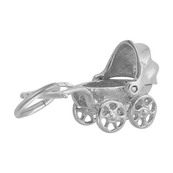 Sterling Silver Baby Carriage Charm Image 2 B & L Jewelers Danville, KY