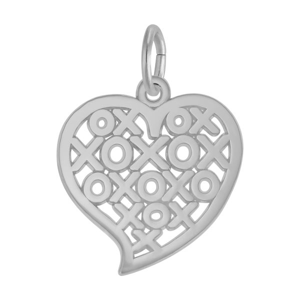 Sterling Silver Hugs and Kisses Heart Charm B & L Jewelers Danville, KY