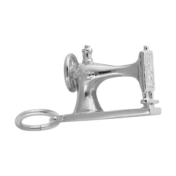 Sterling Silver Sewing Machine Charm Image 2 B & L Jewelers Danville, KY