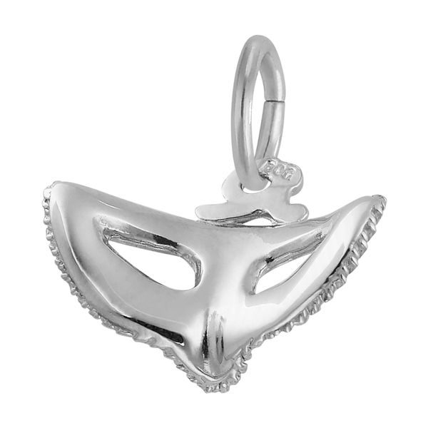Sterling Silver Mardi Gras Mask Charm Image 2 B & L Jewelers Danville, KY