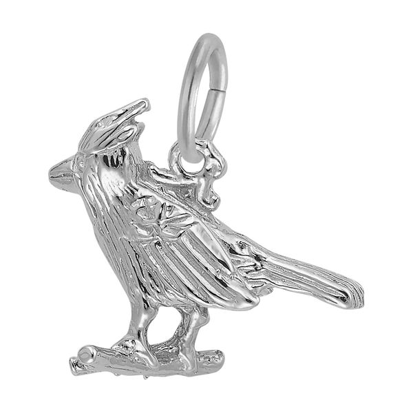 Sterling Silver Cardinal Charm Image 2 B & L Jewelers Danville, KY
