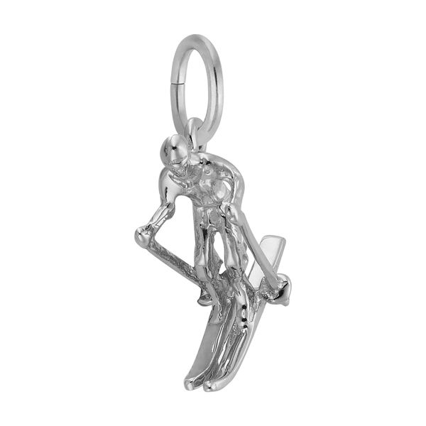 Sterling Silver Skier Charm Image 3 B & L Jewelers Danville, KY