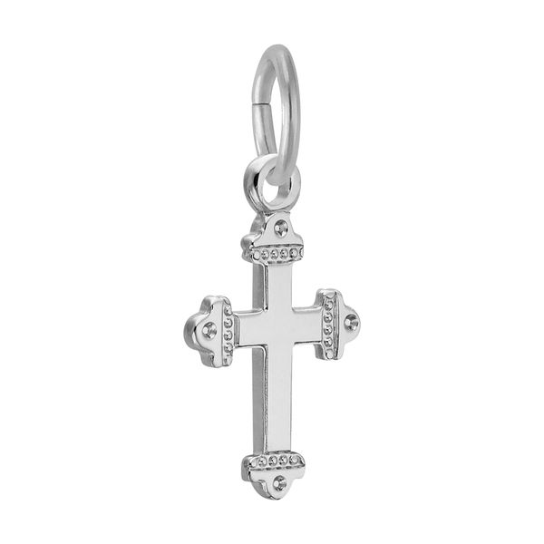 Sterling Silver Medieval Cross Charm Image 2 B & L Jewelers Danville, KY