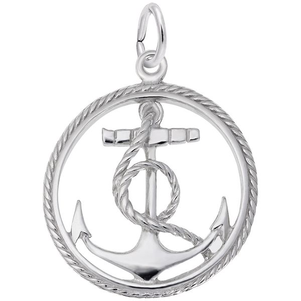 Sterling Silver Anchor in Rope Charm B & L Jewelers Danville, KY