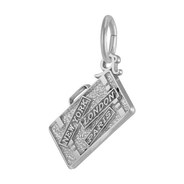 Sterling Silver Suitcase Charm Image 2 B & L Jewelers Danville, KY