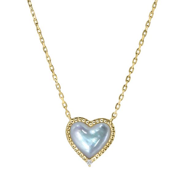 Sterling Silver Gold Vermeil Finish Mother of Pearl Necklace B & L Jewelers Danville, KY