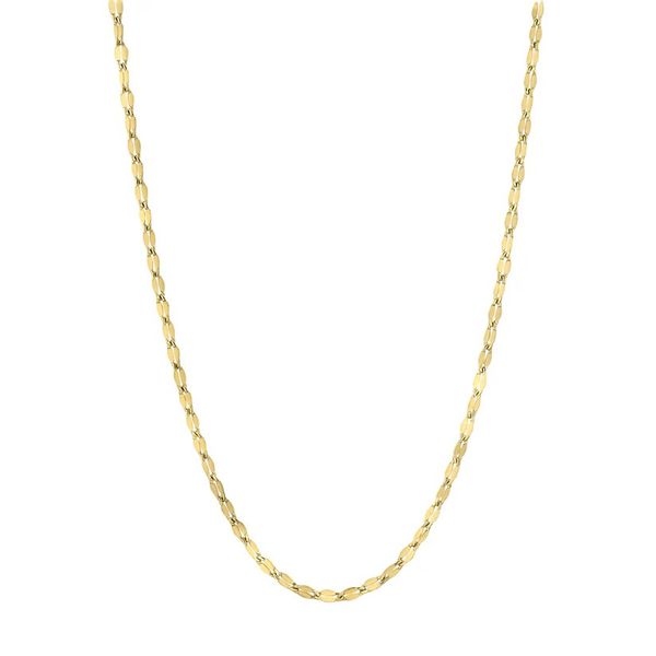Sterling Silver Gold Vermeil Finish Sequin Chain Adjustable 20
