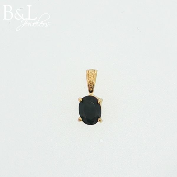 18k Gold Filled Oval Black CZ Charm B & L Jewelers Danville, KY