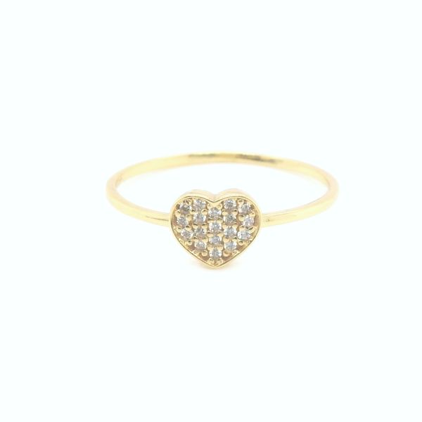 18k Gold Filled Dainty Cz Heart Ring B & L Jewelers Danville, KY