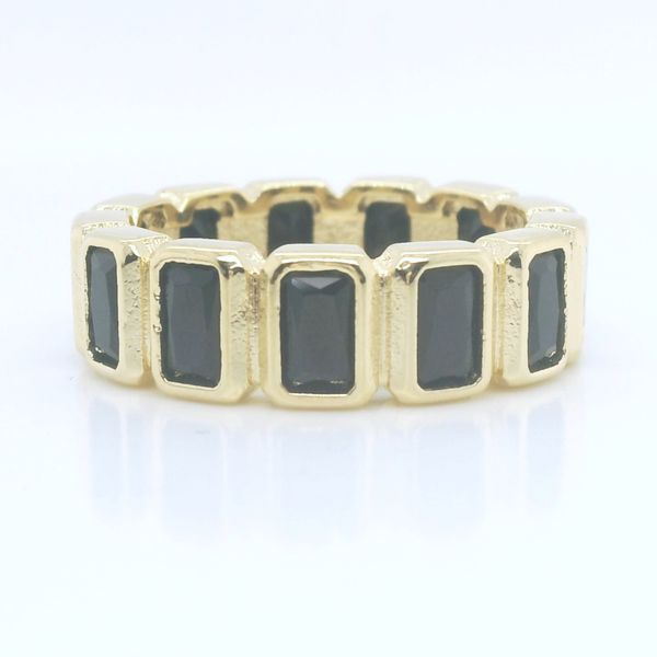 18k Gold Filled Chunky Black Onyx Eternity Band B & L Jewelers Danville, KY