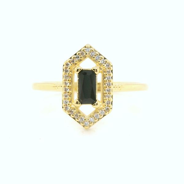 18k Gold Filled Fancy Baguette Black Cz Ring B & L Jewelers Danville, KY