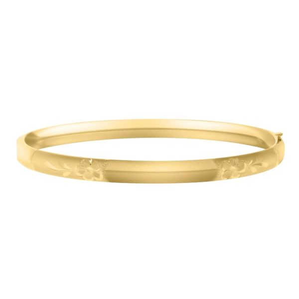 14k Gold Filled Hand Engraved Hinged Bangle B & L Jewelers Danville, KY
