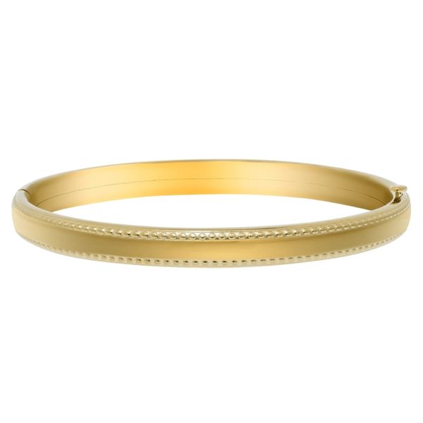 14k Gold Filled Beaded Edge Hinged Bangle B & L Jewelers Danville, KY