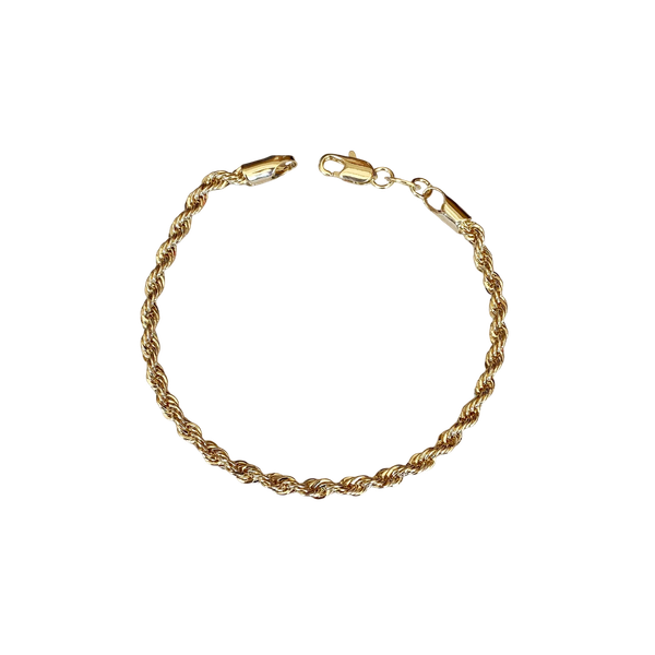 18k Gold Filled 3mm Rope Bracelet 7 Inch B & L Jewelers Danville, KY