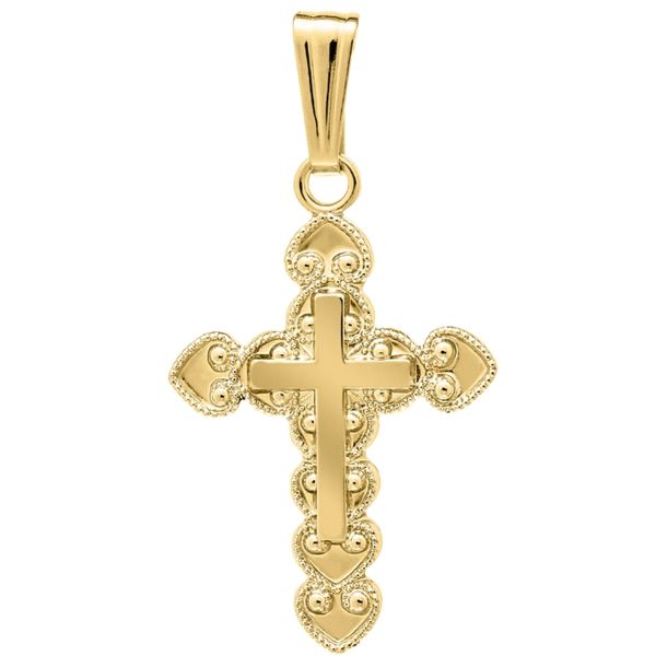 14k Gold Filled Embossed Cross Necklace B & L Jewelers Danville, KY