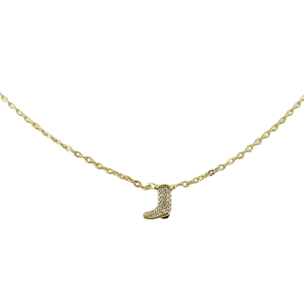18k Gold Filled Mini Cowgirl Boot Necklace B & L Jewelers Danville, KY
