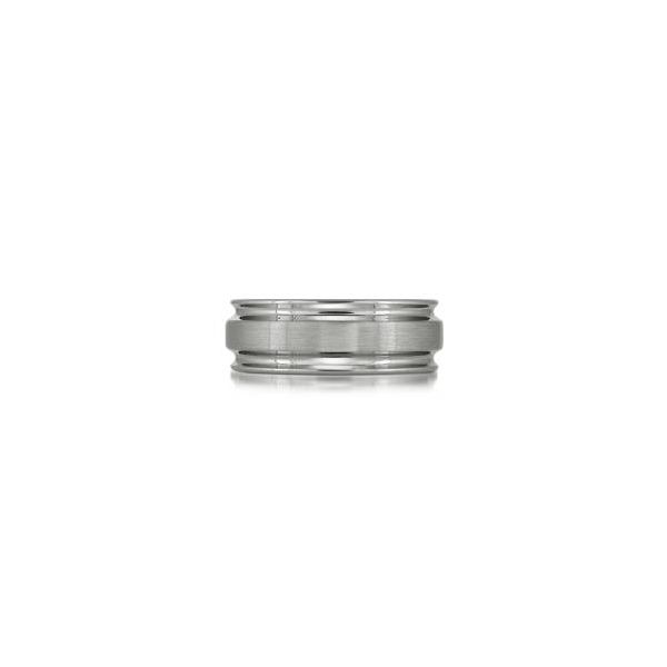 Tungsten Brushed Wedding Band Image 2 B & L Jewelers Danville, KY