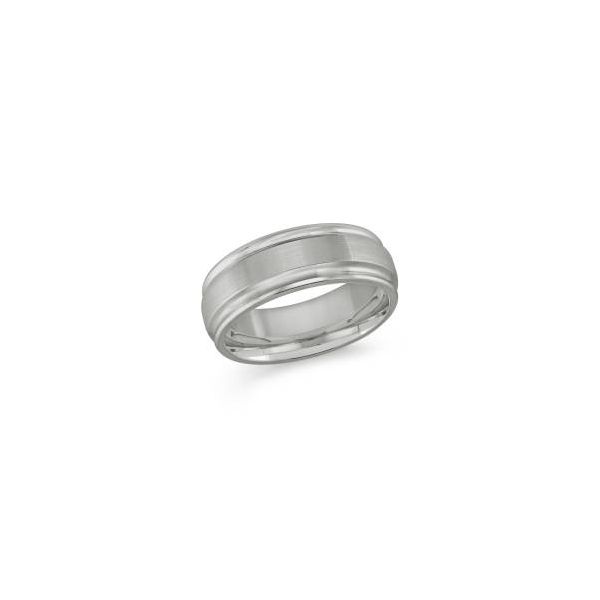 Tungsten Brushed Wedding Band Image 2 B & L Jewelers Danville, KY