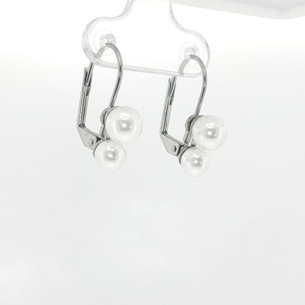 Simulated Pearl Earrings Image 2 B & L Jewelers Danville, KY